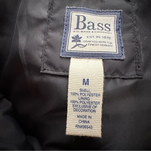 Bass Puffer Coat Black Size Medium - Picture 3 of 3